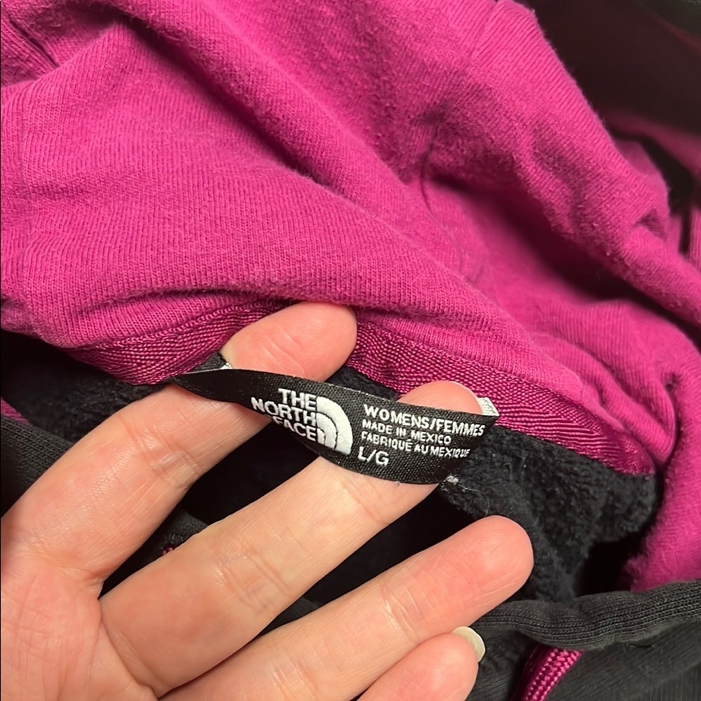 The North‎ Face Black Hoodie with Pink Accents - Picture 3 of 4